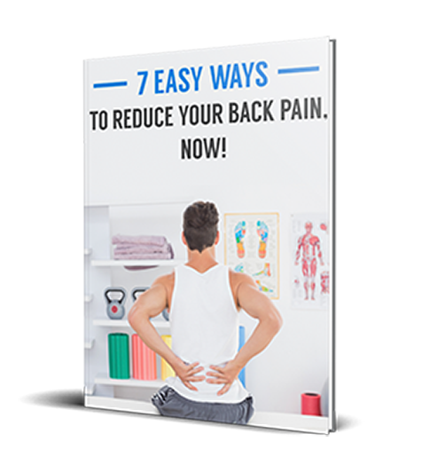 book cover - 7 easy ways to reduce your back pain